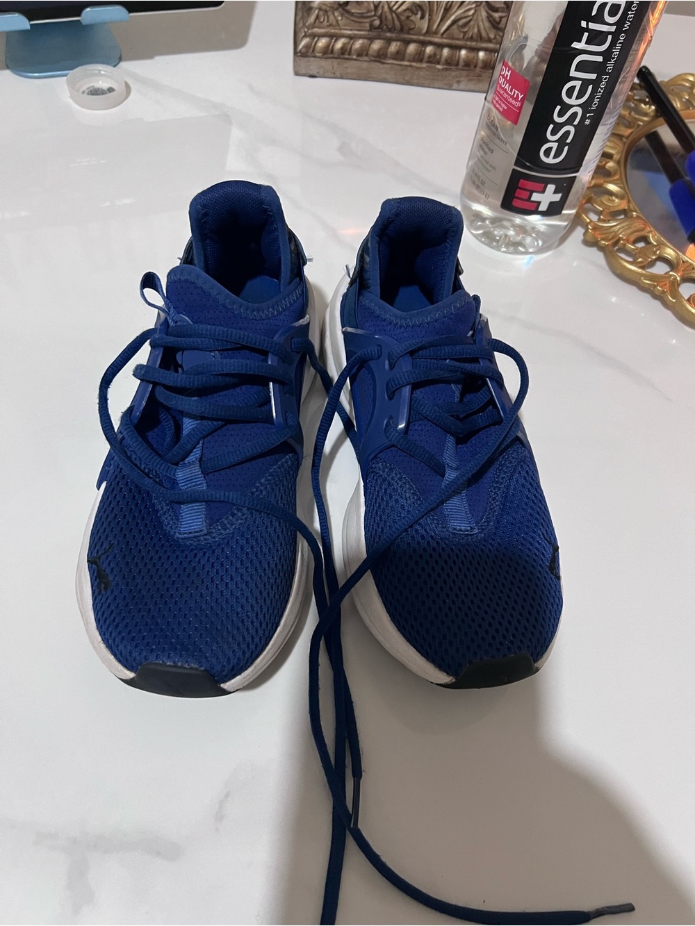 Puma Kids Blue Lace-Up Athletic Sneakers